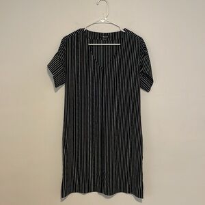 Madewell Size XS Striped Black and White Novel Dress